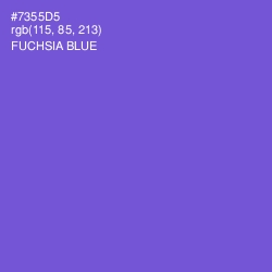 #7355D5 - Fuchsia Blue Color Image